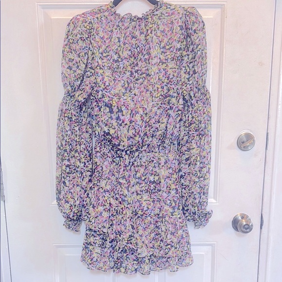 Ted Baker London Karlie Multicolor Black Smocked Detail Tiered Mini Dress - Picture 6 of 9